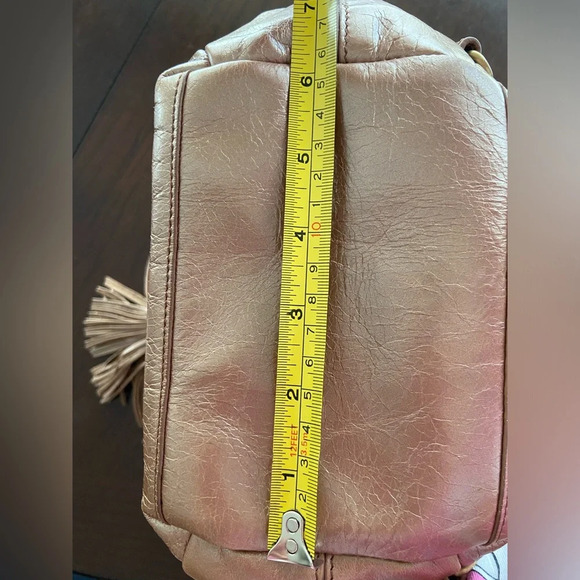 HOBO Puck Mini Backpack Crossbody Convertible in Cameo Metallic Neutral - Picture 16 of 16